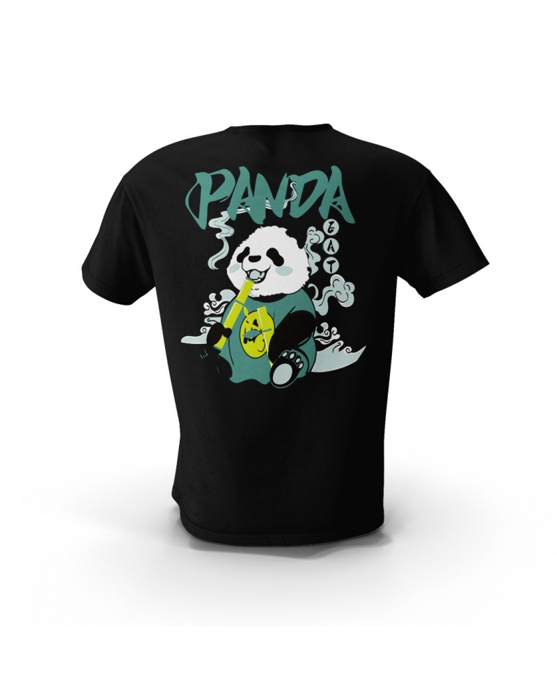 Tarz Olur Siyah Panda Sırt Baskılı Unisex Pamuk Tişört TRZTSHRTNW002